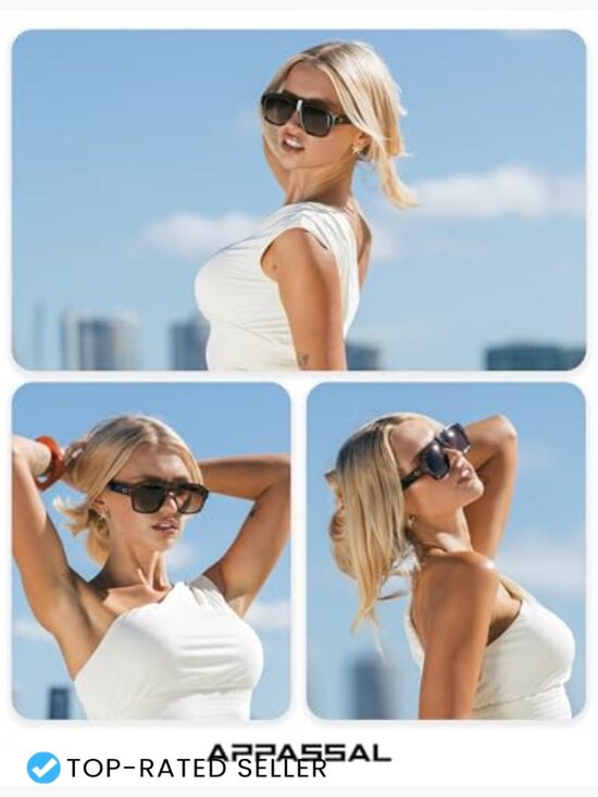 Oversized Aviator Sunglasses Polarized UV400 Protection Unisex Square Frame main image 4